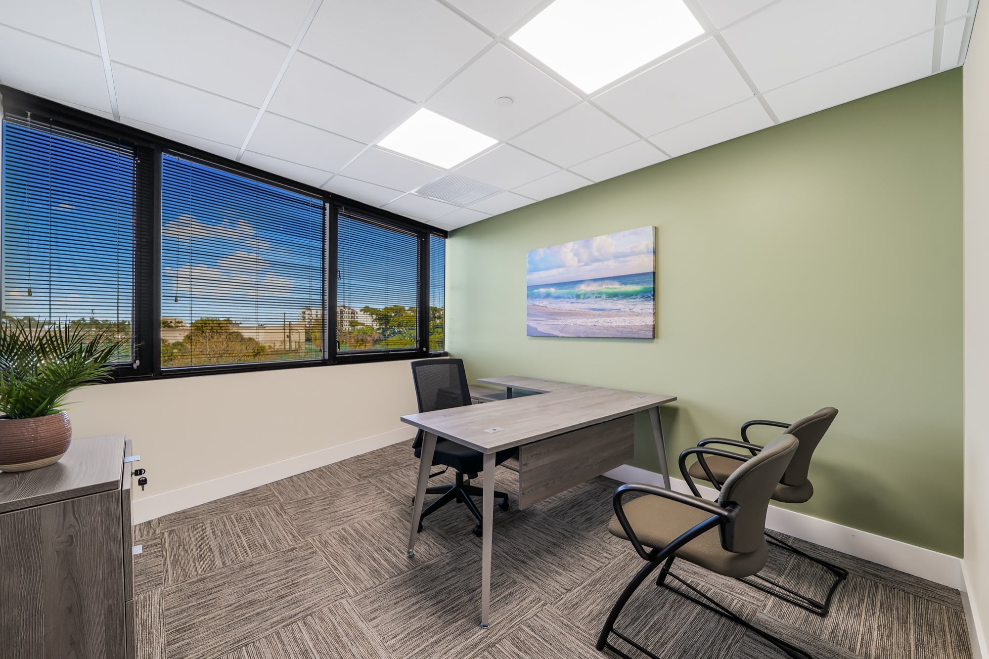 Furnished private office suite at W Executive Suites West Palm Beach