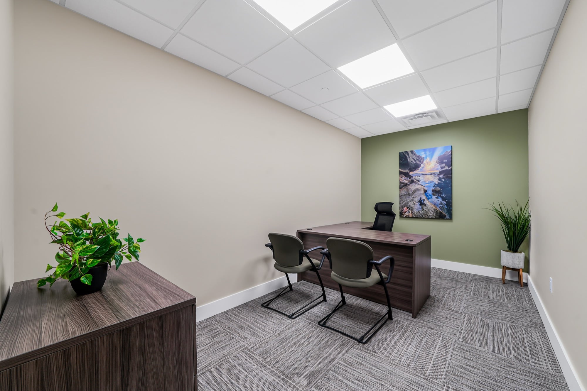 Furnished private office suite at W Executive Suites West Palm Beach