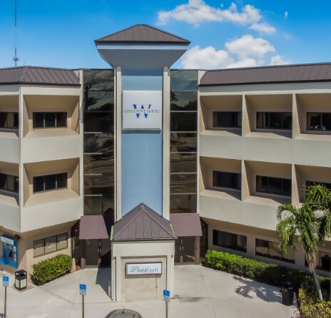 Aerial view of the W Executive Suites St. Lucie East building
